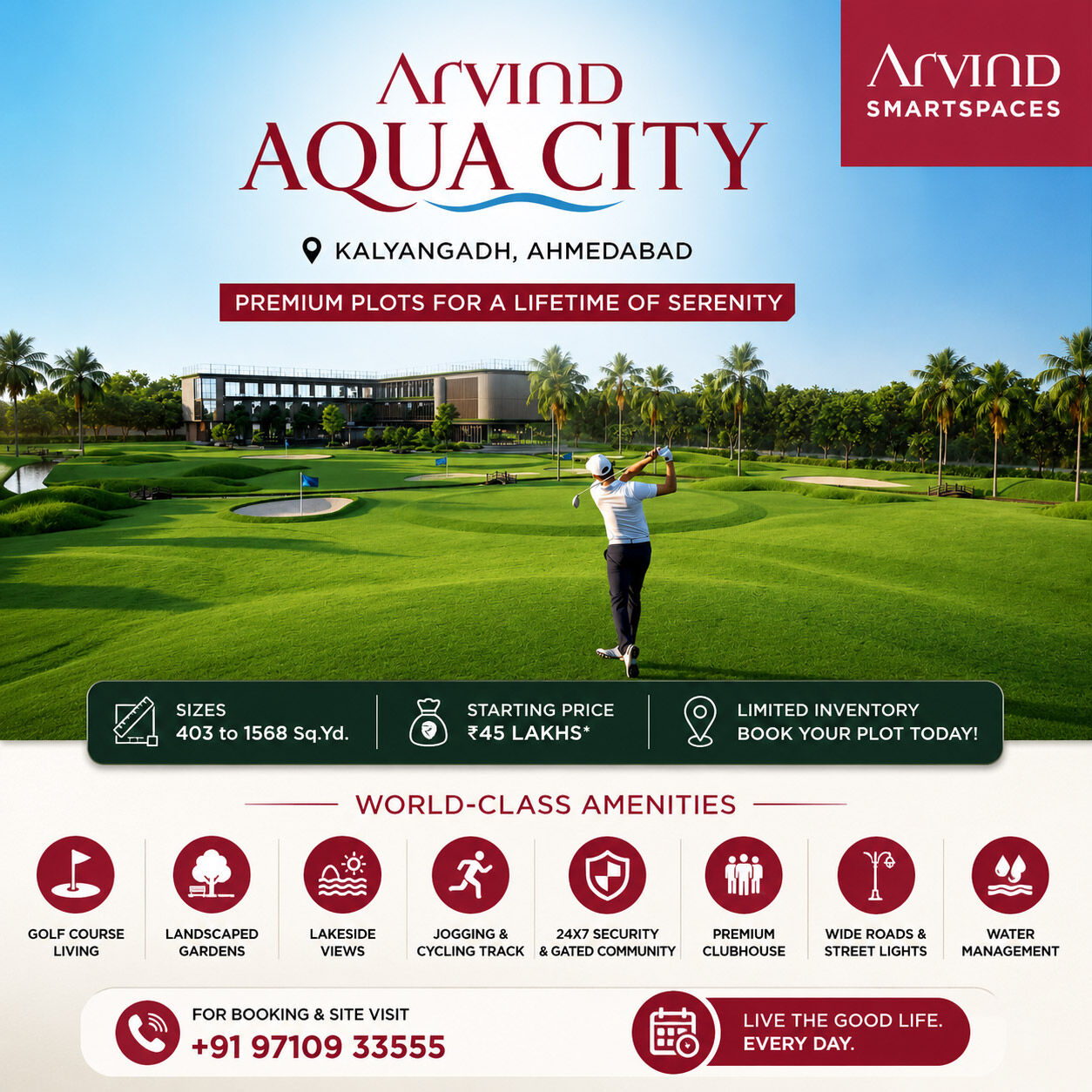 Ahmedabad, Residential Plots, INR 4700000,  403 Sq. Yard,  Discover Lakeside Living At Arvind Aqua City Ahmedabad