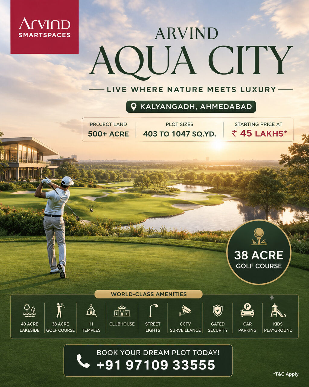 Ahmedabad, Residential Plots, INR 4700000,  403 Sq. Yard,  Discover Lakeside Living At Arvind Aqua City Ahmedabad