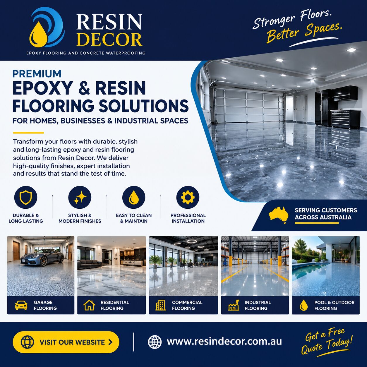 Melbourne, Florist, Stylish & Durable Resin Flooring For Melbourne Properties