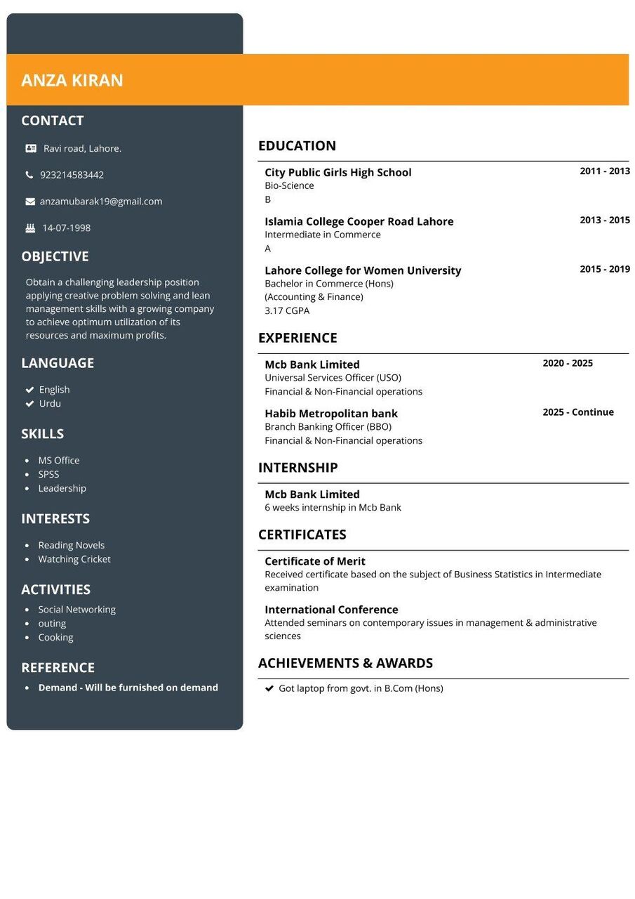 Lahore, Job Seekers, Accountant