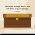 Buy Handmade Wooden Jewelry Box With Brass Engraving Design &ndash; Gift Idea