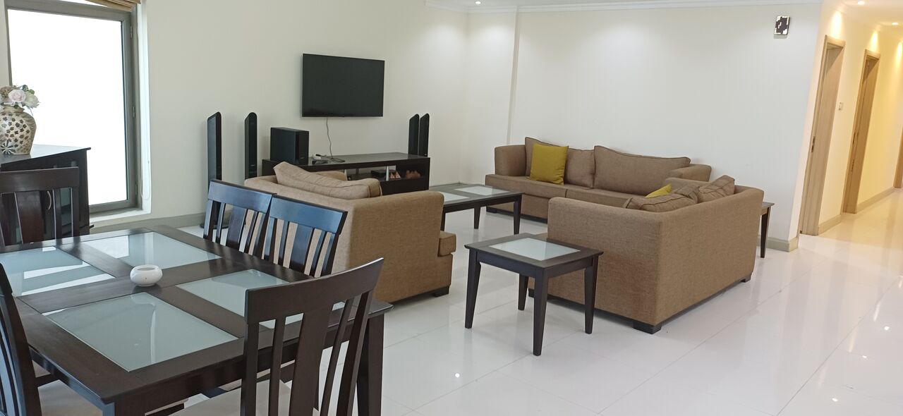Manama, Apartments, Flats, Houses & Villas, BHD 480/month,  Furnished,  3 BR,  Spacious 3BR Furnished Apartment With Maid Room In Seef