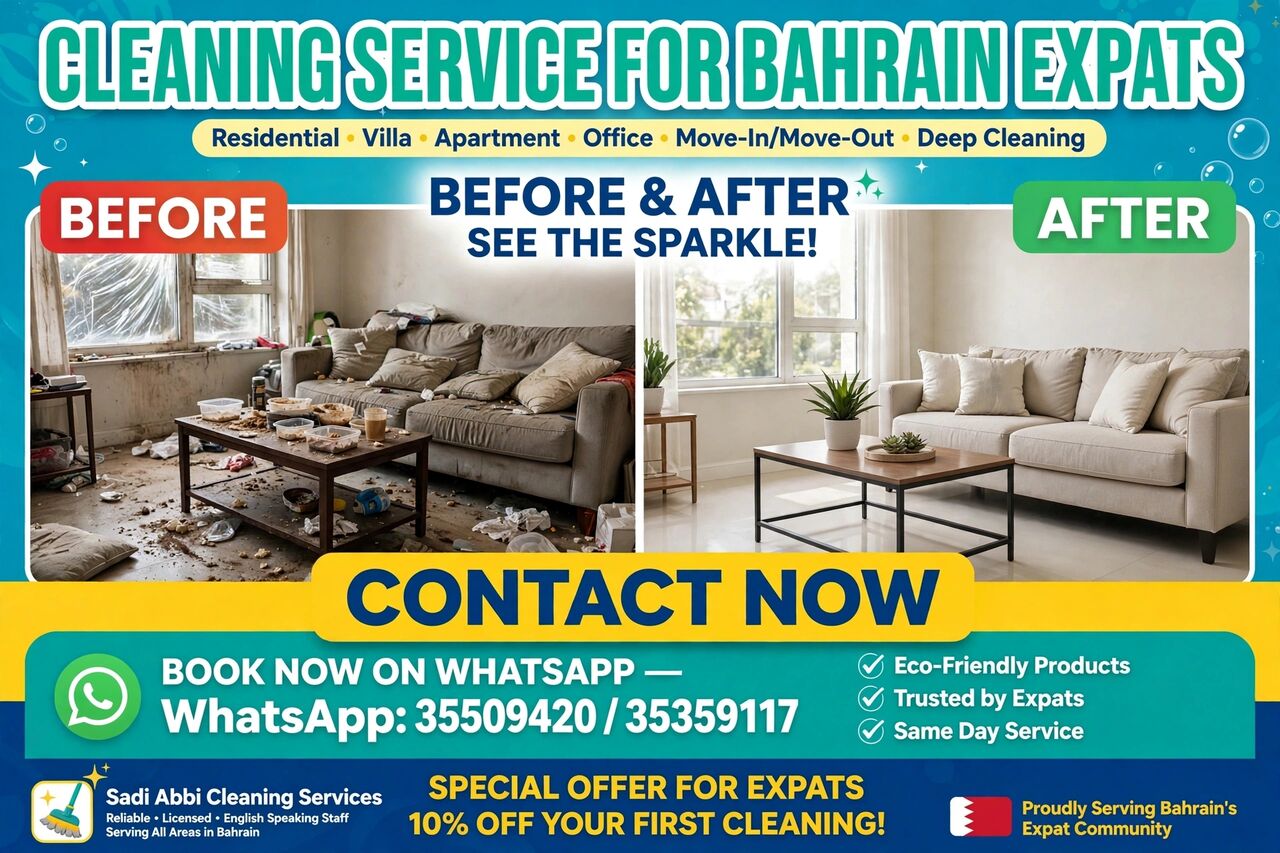 Manama, Cleaning, New In Bahrain? We Clean, You Settle!