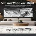 USD 2600,  How To Size Panoramic Mountain Wall Art For A Wide Wall
