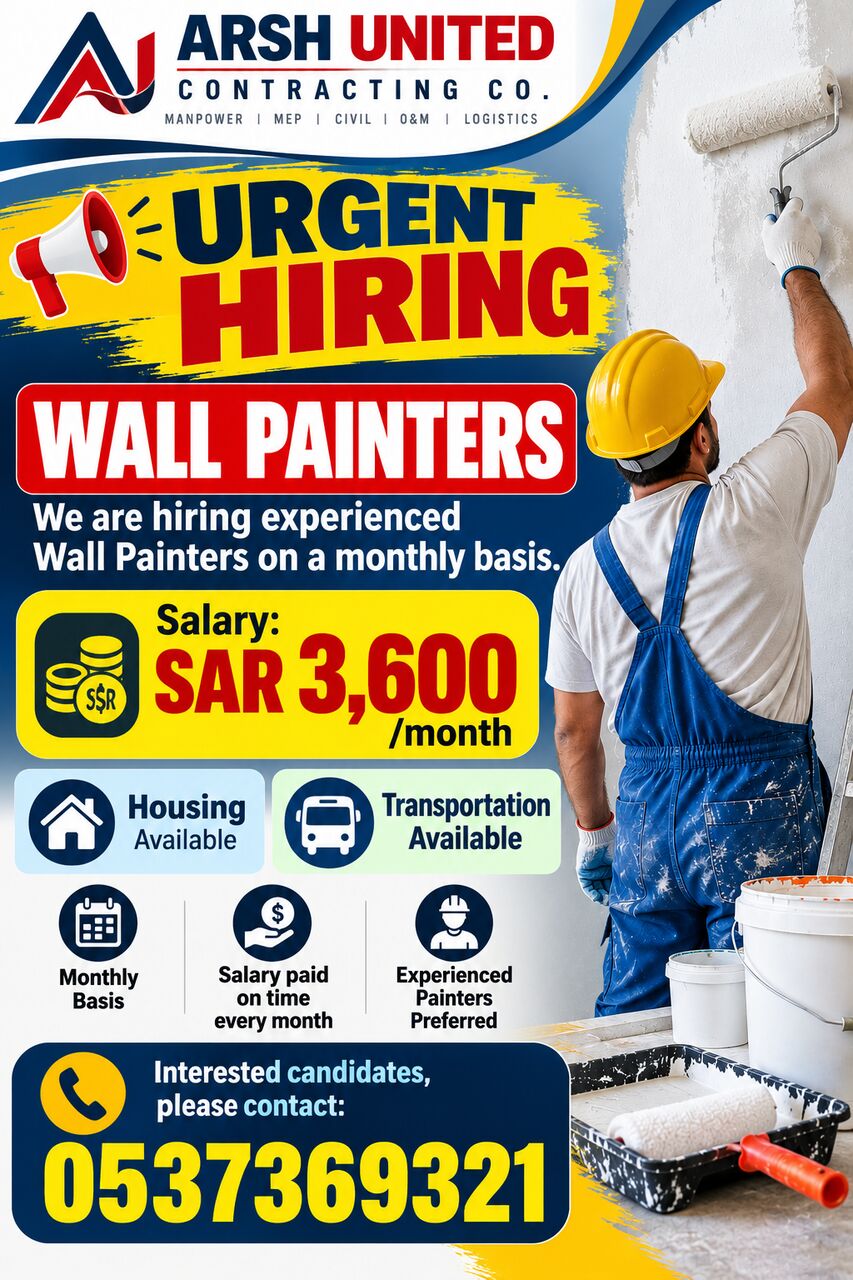 Riyadh, Jobs, Wall Painter