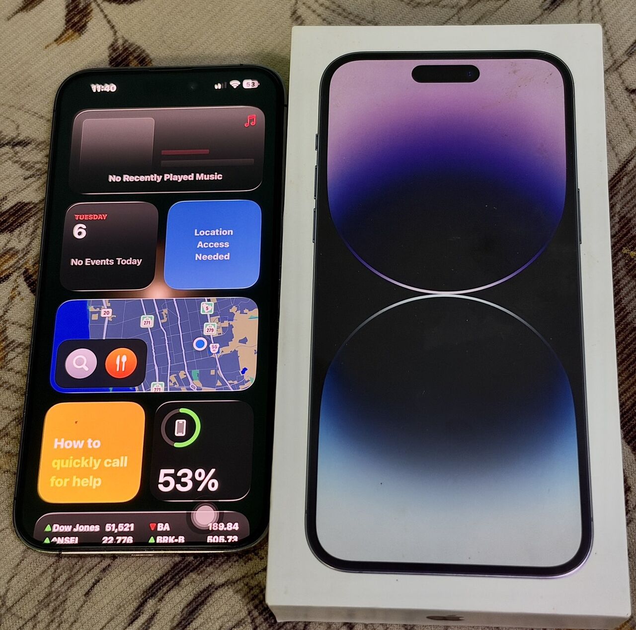 Jeddah, Mobile Phones, SAR 1900,  IPhone 14 Pro Max (Deep Purple) With Box & Accessories Also Included In Original Condition