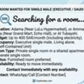 SAR 400/year,  1 BR,  Looking For Single Furnished Room - Adama / Al Amamrah / Al Tubayshi (Dammam)