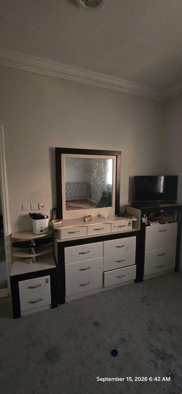 Khobar, Household Items, SAR 600,  King Size Bed Set With Mattress - Big Size Wardrobe  - Urgent Sale