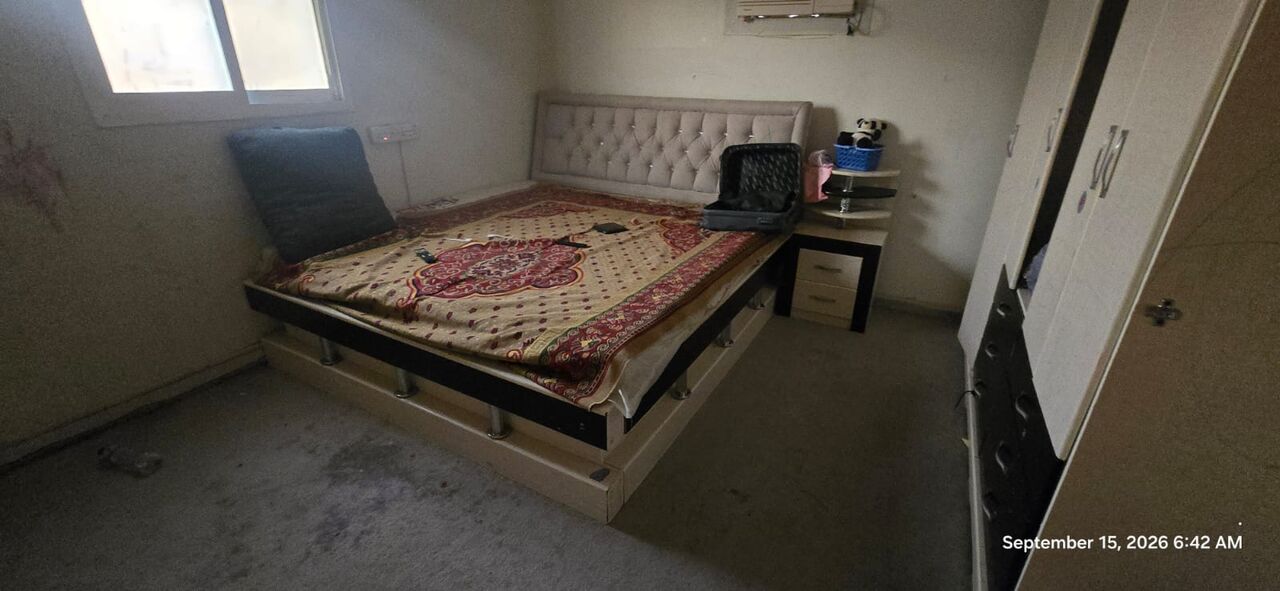 Khobar, Household Items, SAR 600,  King Size Bed Set With Mattress - Big Size Wardrobe  - Urgent Sale
