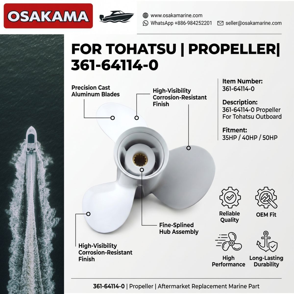 Mumbai, Auto Parts, INR 99999,  PROPELLER 361-64114-0 FOR TOHATSU OUTBOARD