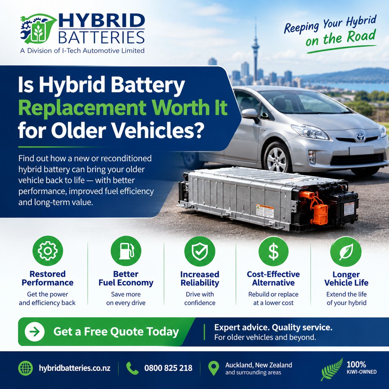 Auckland, Automotive, Is Hybrid Battery Replacement Worth It For Older Vehicles?