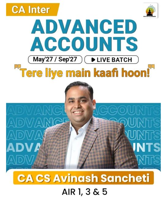 Kolkata, Lessons Offered, CA Inter Advanced Accounting Live Batch &ndash; May/Sep 2027