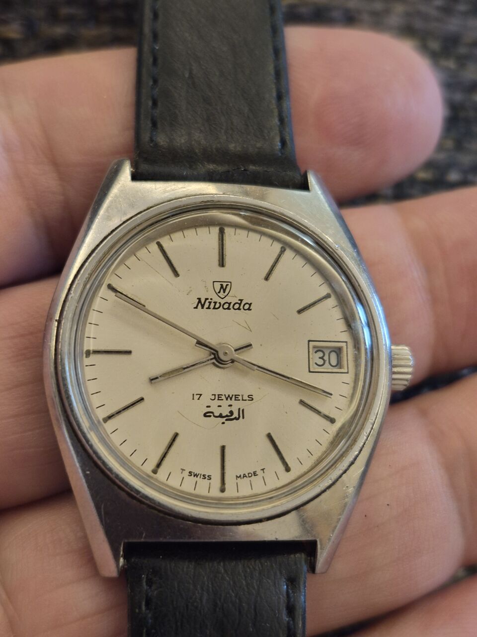 Riyadh, Watches, SAR 1250,  Nivada Watch (Vintage Of 60 Years Old) For Men Original Swiss Made
