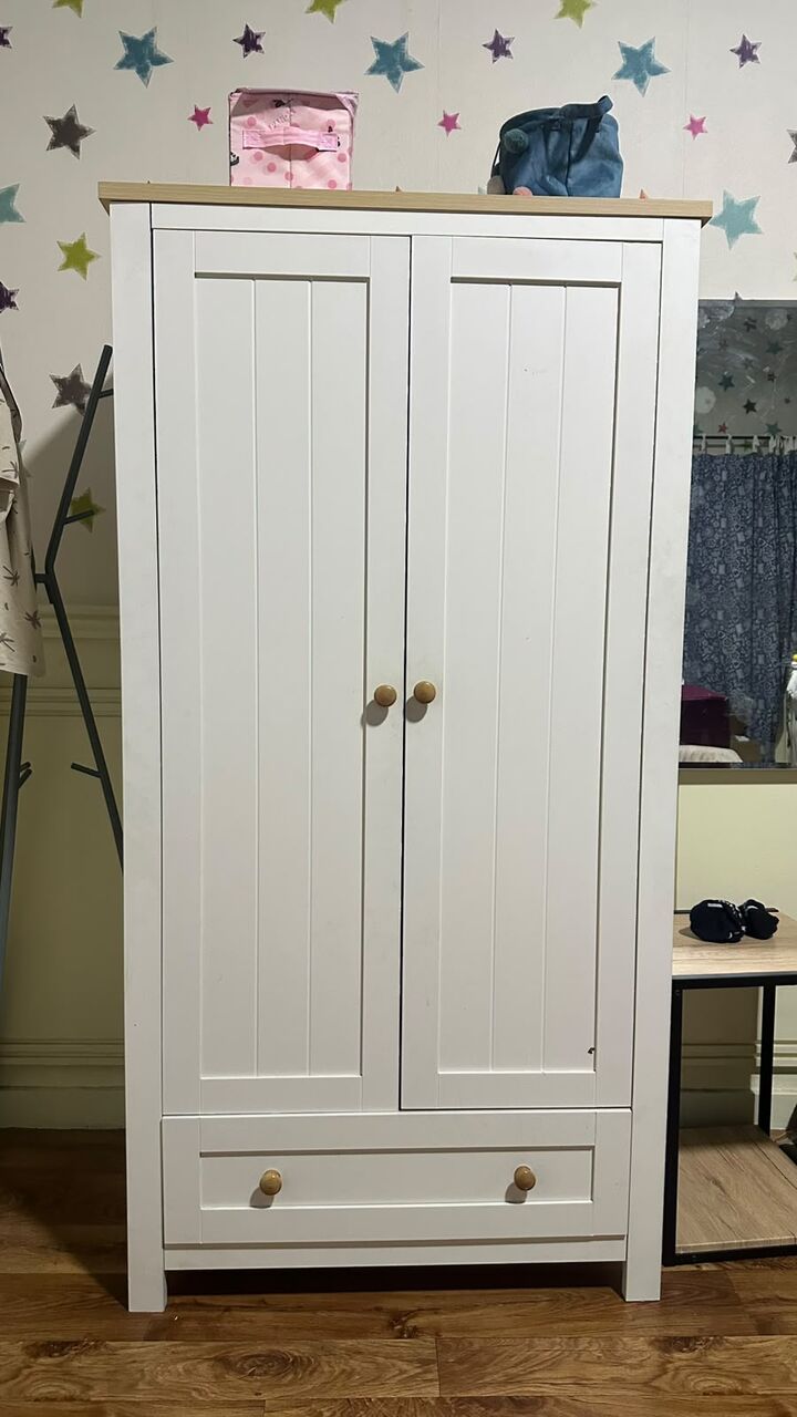 Dammam, Furniture, SAR 800,  Home Centre Dreamland 2-Door Wardrobe With Drawer &ndash; Excellent Condition