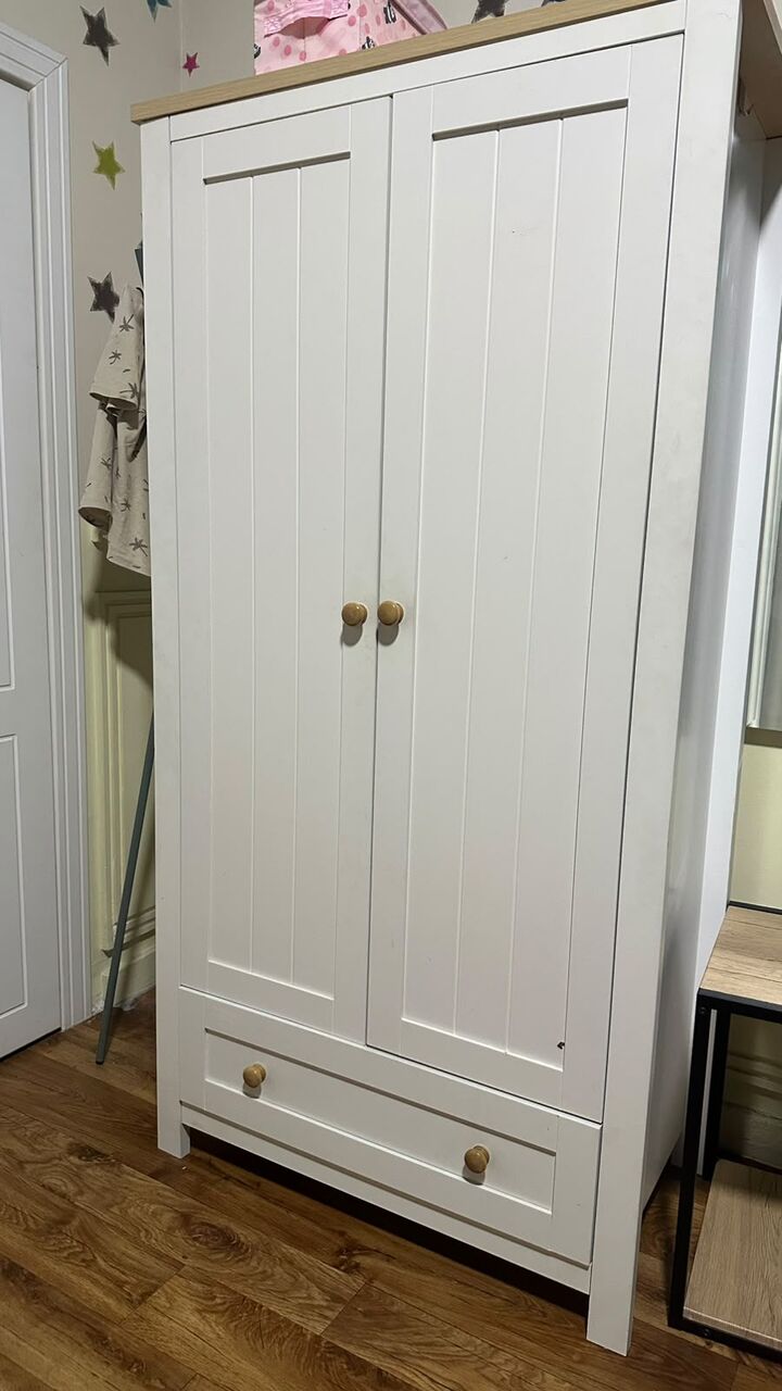 Dammam, Furniture, SAR 800,  Home Centre Dreamland 2-Door Wardrobe With Drawer &ndash; Excellent Condition