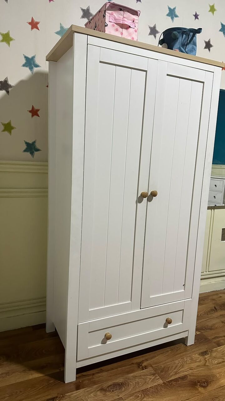 Dammam, Furniture, SAR 800,  Home Centre Dreamland 2-Door Wardrobe With Drawer &ndash; Excellent Condition