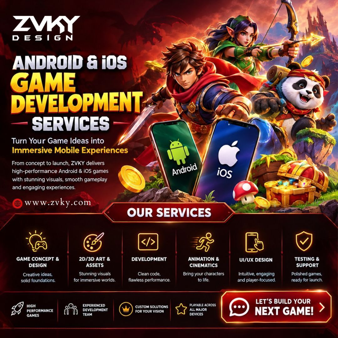 Bangalore, Creative, Android IOS Game Development Services | ZVKY