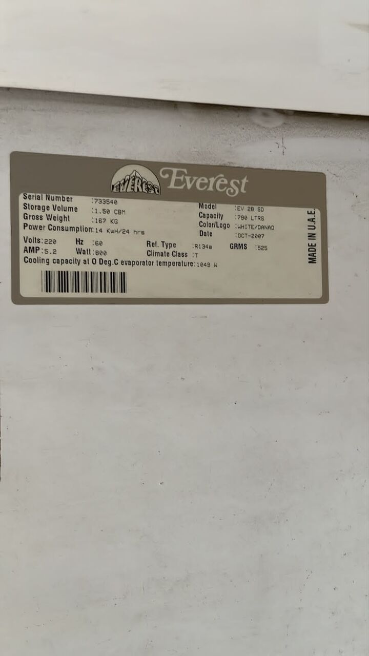 Buraidah, Household Items, SAR 1000,  Everest 790 LTR Single Front Glass Door Chiller For Sale - Only 1000 SAR - Buraydah*