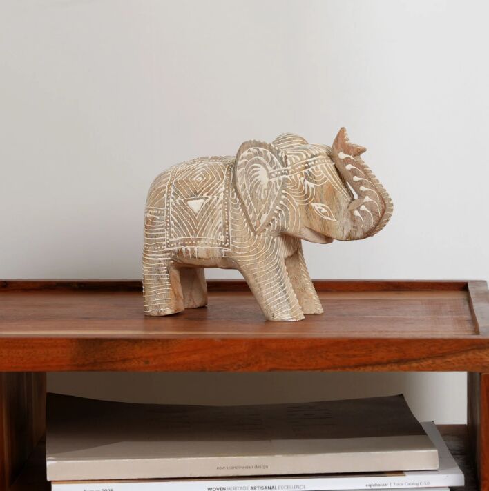 New York, Household Items, USD 11,  Elephant Sculpture | Mango Wood | Handcarved Fegurine