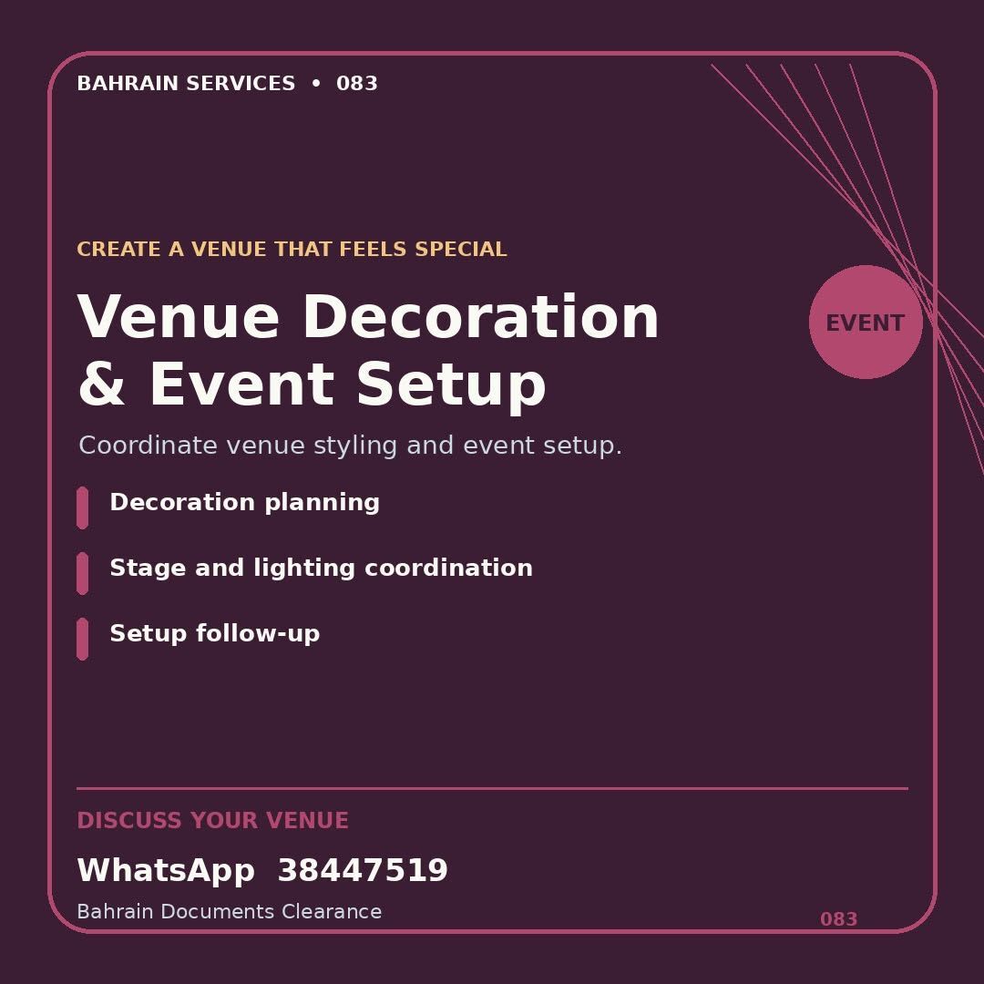 Gudaibiya, Business, Venue Decorations And Event Management