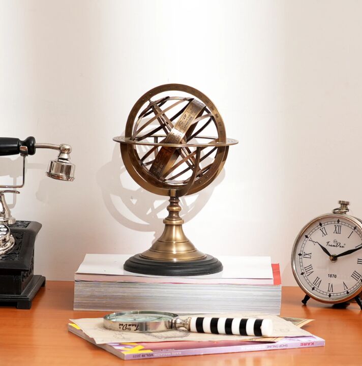 New York, Household Items, USD 50,  7" Brass Armillary Sphere On Base