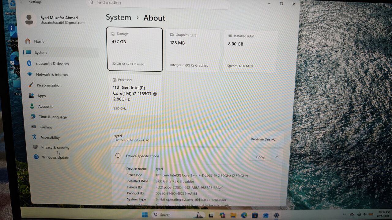 Hara, Computers, SAR 1500,  Hp Laptop I7 11th Gen Laptop For Sale In Excellent Condition