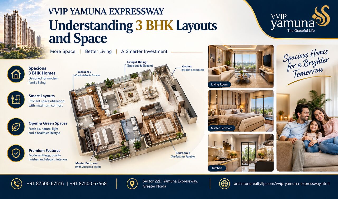 Greater Noida, Real Estate, VVIP Yamuna Expressway: Understanding 3 BHK Layouts And Space