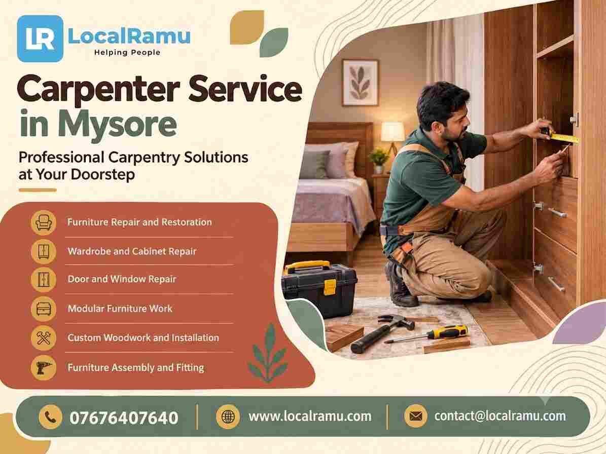 Bangalore, Household, Professional Carpenter Service In Mysore By LocalRamu