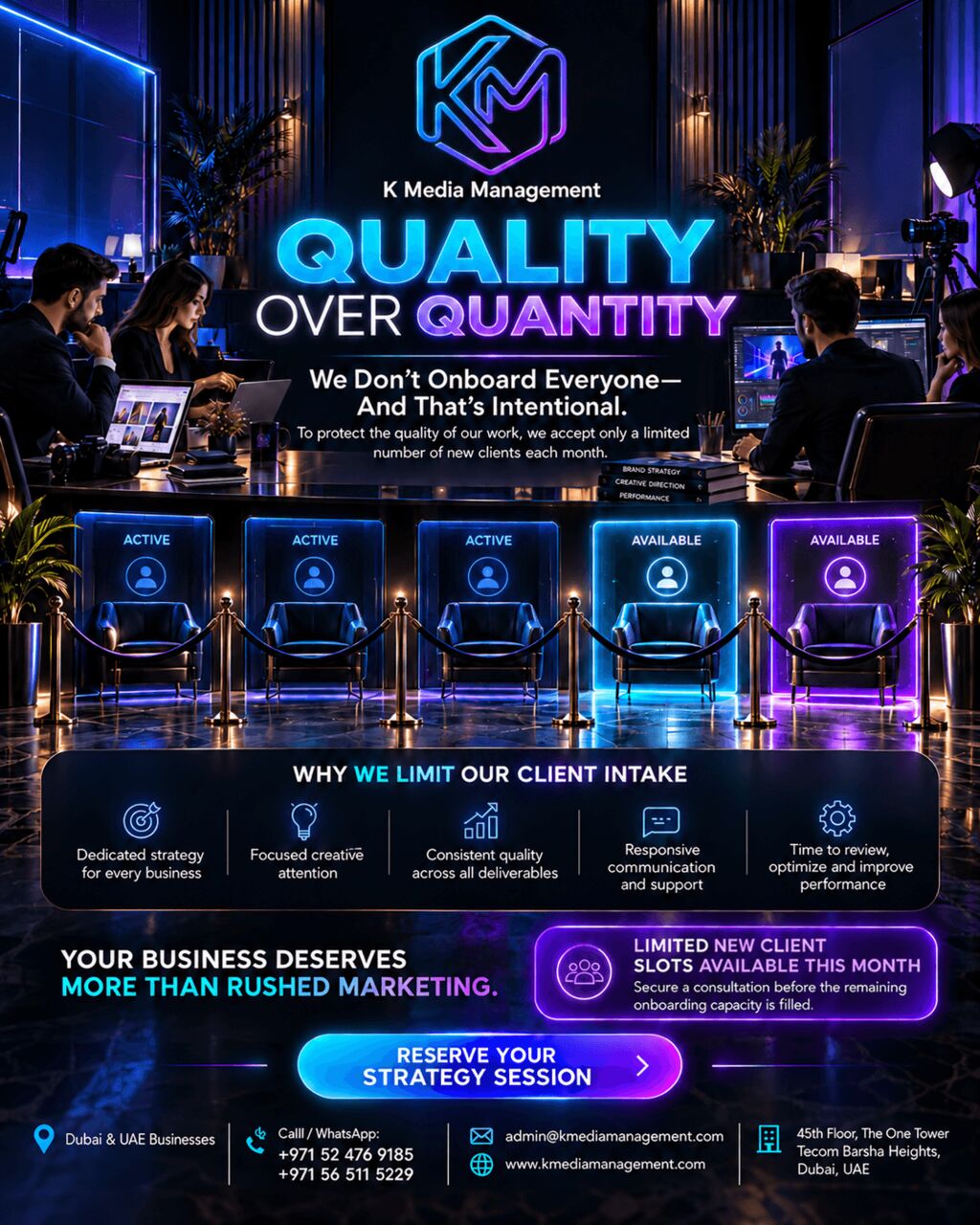 Dubai, Marketing, Quality Over Quantity Limited Client Slots Available I K Media Dubai