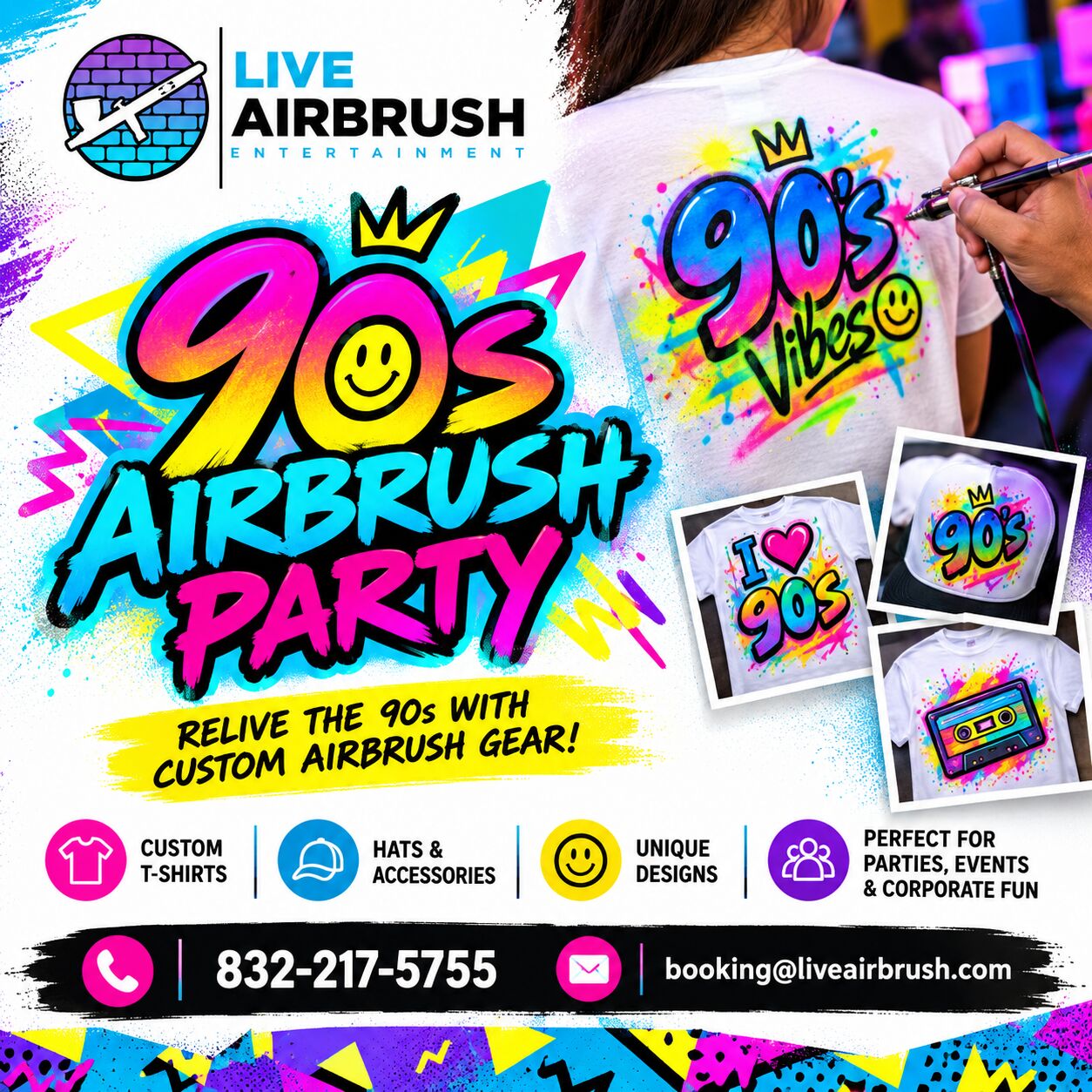 Chicago, Event Planning, Bring Back The Fun With A 90s Airbrush Party