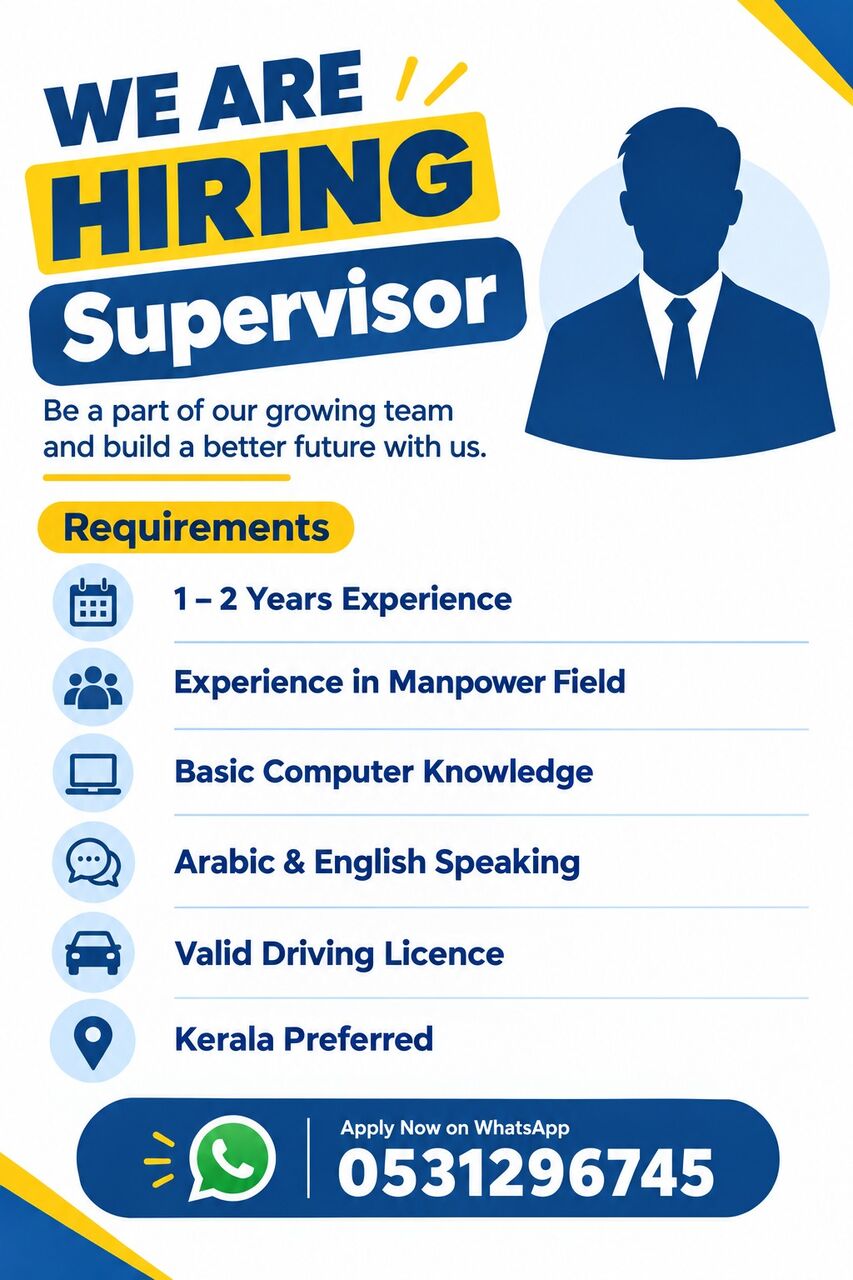 Al Olaya, Jobs, SUPERVISOR