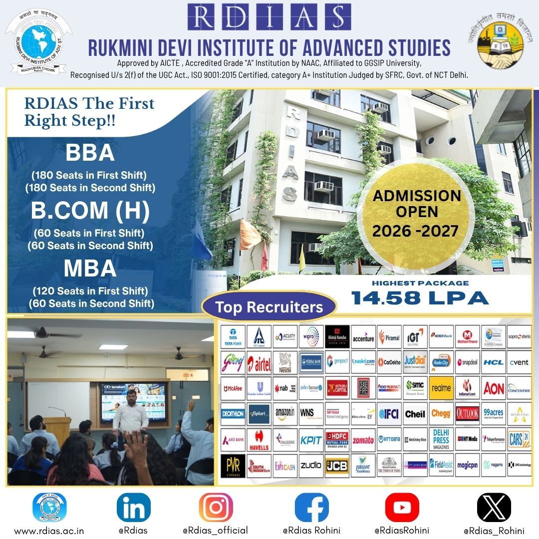 New Delhi, Education, Top BBA Colleges In IP University For Career-Focused Education - RDIAS