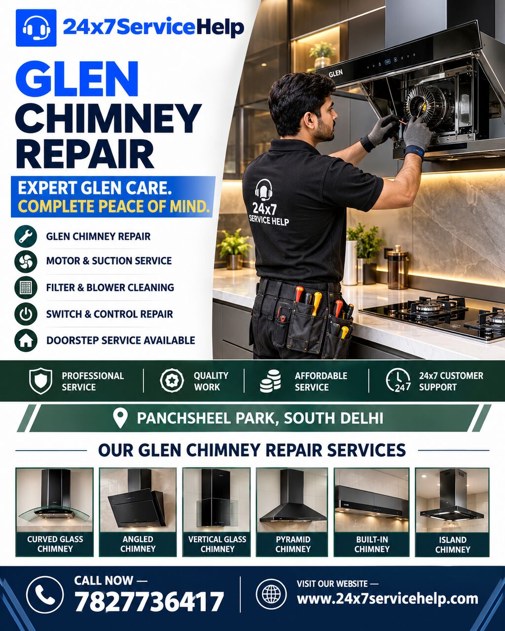 New Delhi, Appliance Repair, Professional Glen Chimney Repair Support In Panchsheel Park