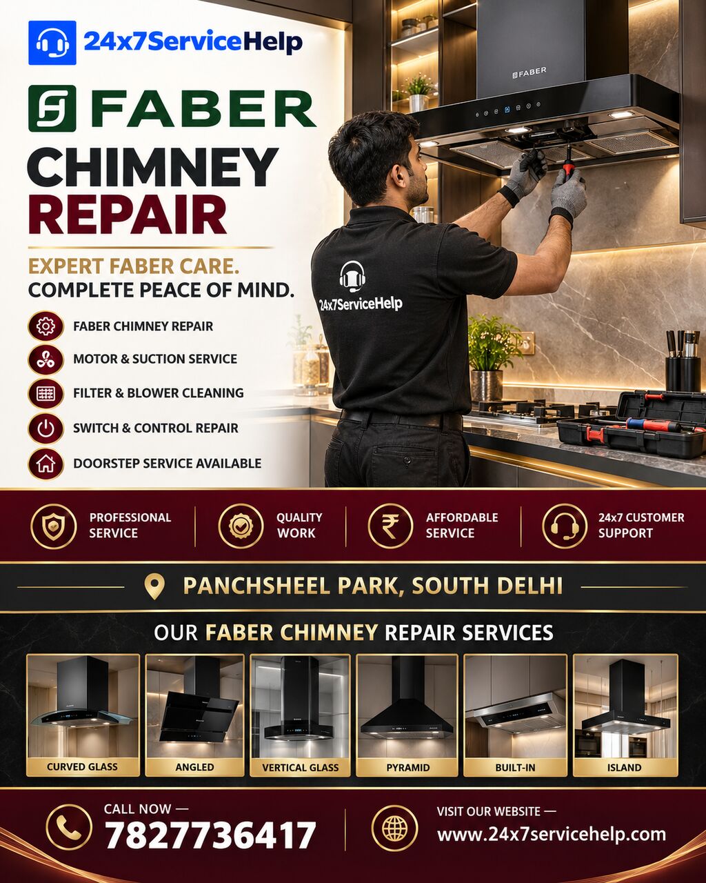 Delhi, Appliance Repair, Reliable Faber Chimney Service At Your Doorstep