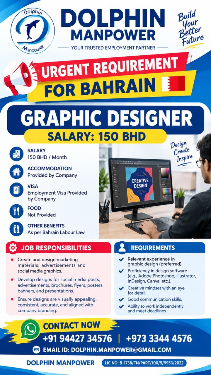Jidhafs, Jobs, We Are Hiring Graphic Designer
