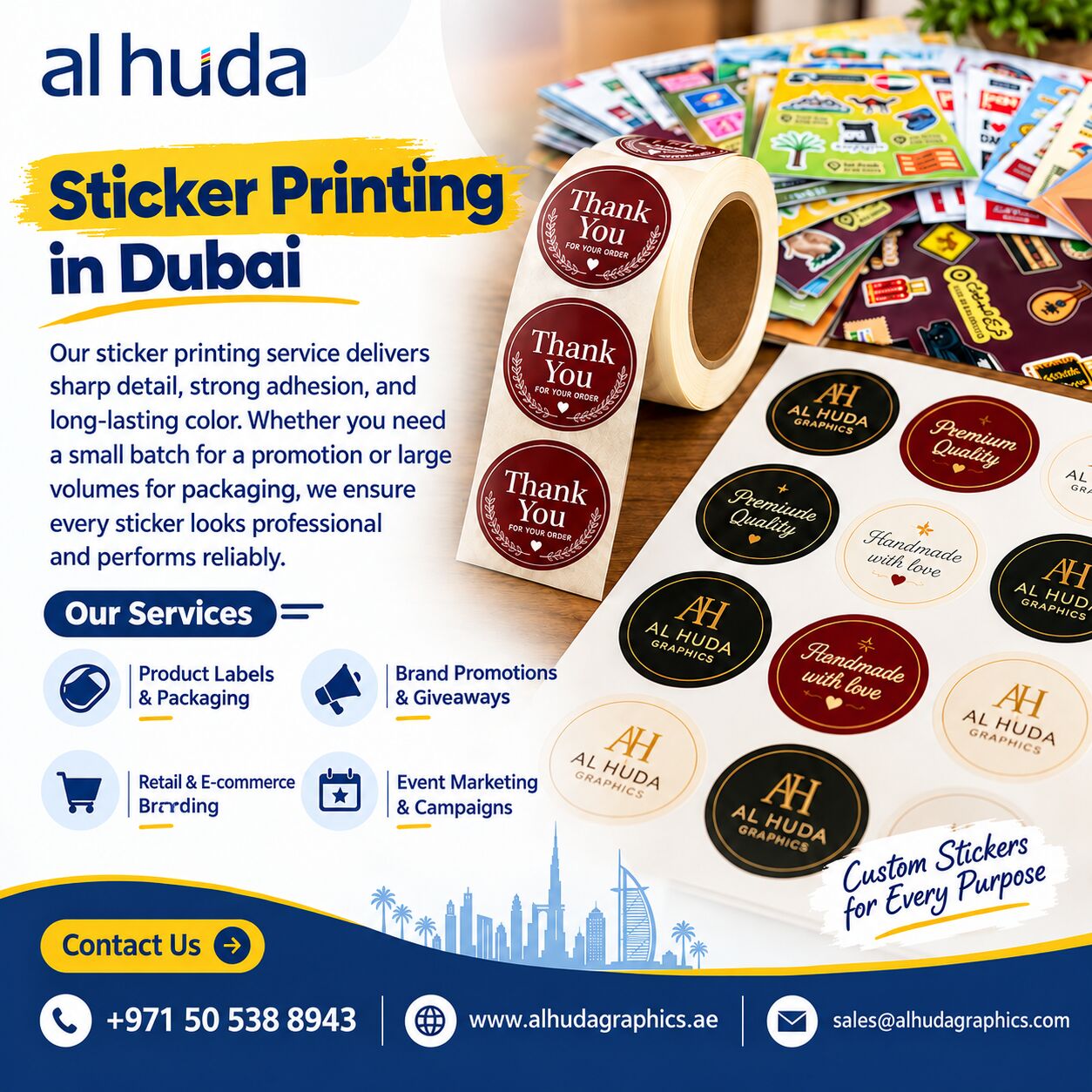 Dubai, Printing, Professional Sticker Printing Solutions For Dubai Businesses