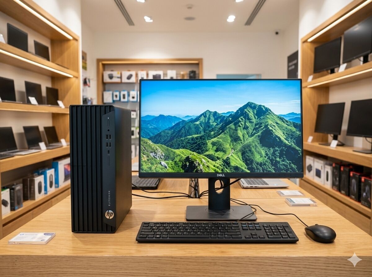Manama, Computers, BHD 145,  Best Offer HP Core I7 10th Generation Professional Computer Set 24" IPS Borderless Monitor