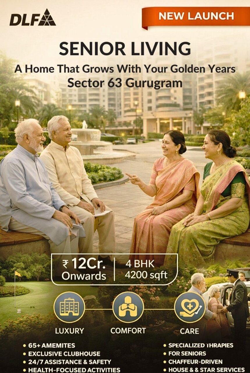 Gurgaon, Apartments, Flats, Houses & Villas, INR 12/month,  3 BR,  DLF Aureva Gurgaon | Senior Living Residence