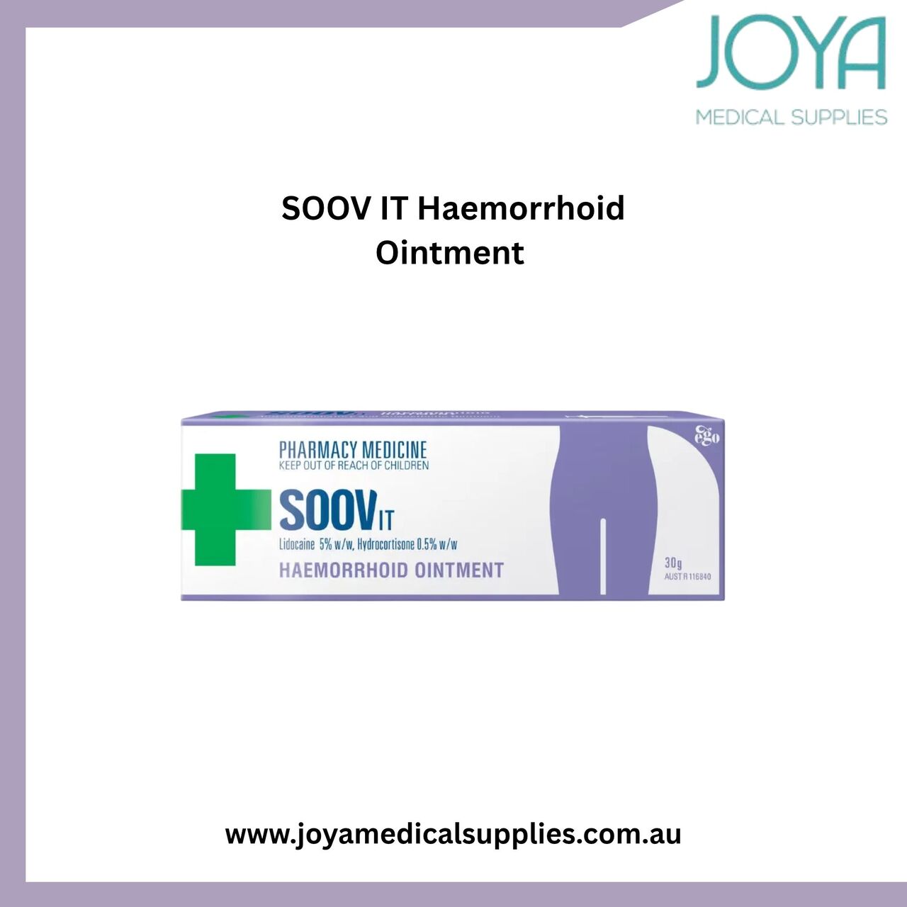 Sydney, Health & Beauty Items, Buy SOOV IT Haemorrhoid Ointment 30g - Joya Medical Supplies | Australia