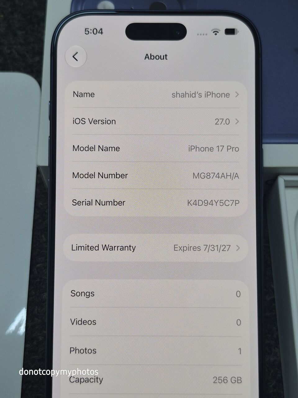 Al Rahmaniyah, Mobile Phones, SAR 3850,  IPhone 17 Pro 256gb Deep Blue