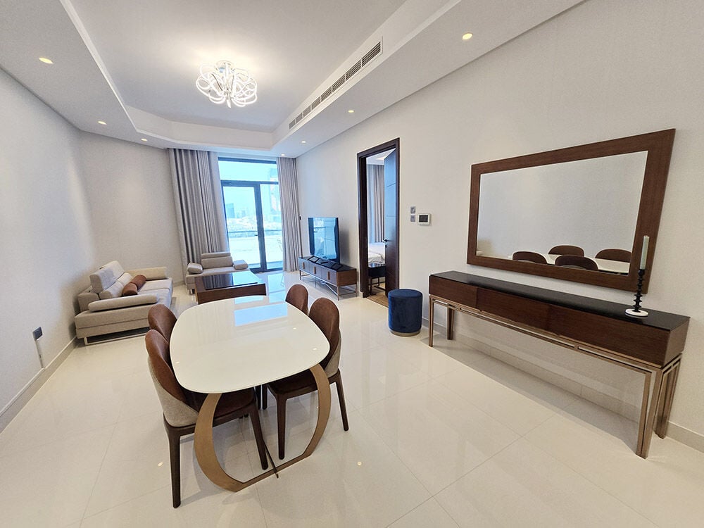 Al Seef, Apartments, Flats, Houses & Villas, BHD 450/month,  1 BR,  65 Sq. Meter,  LIMITED OFFER! Fully Furnished 1BHK | BD 380 | Pool + Gym + Jacuzzi