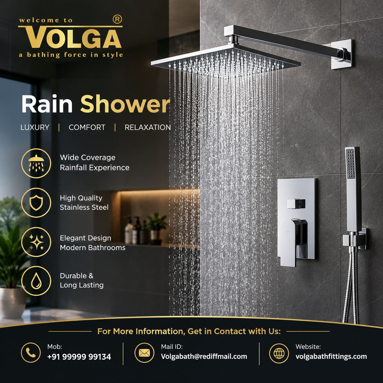 Mumbai, Business, Rain Shower Suppliers In India | Quality Rain Shower Solutions