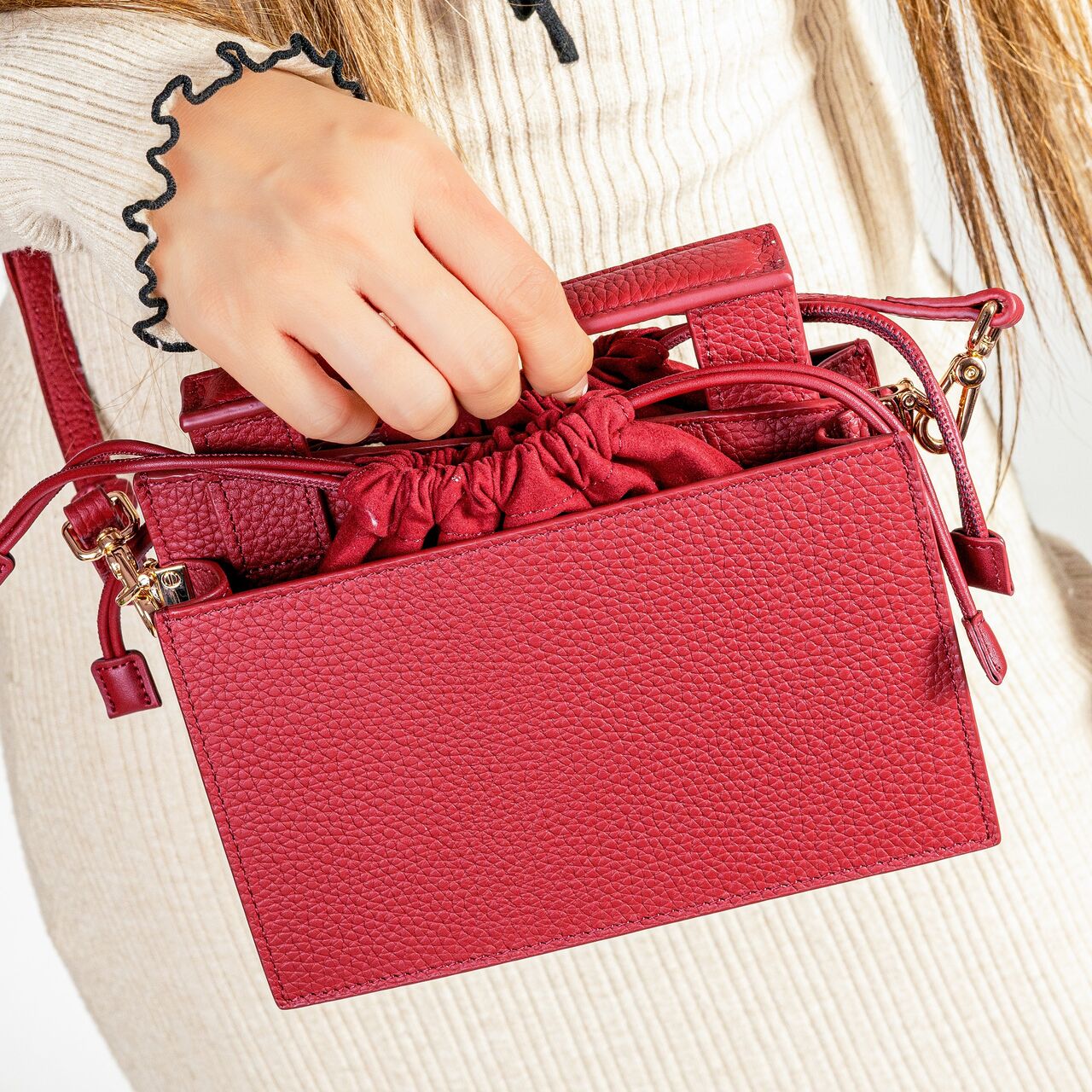 New York, Clothing & Accessories, USD 230,  Red Essex Mini Dover Bag | Small Designer Crossbody Purse