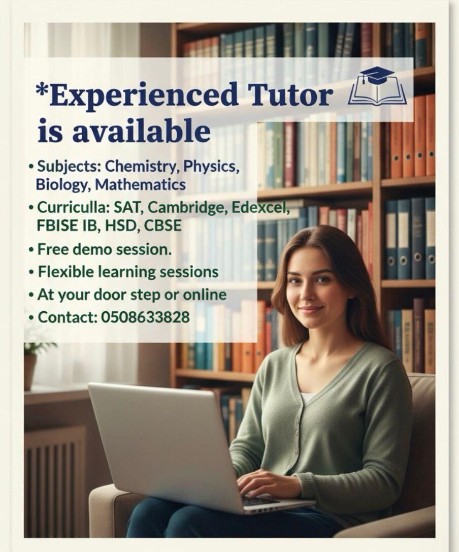 Safwa, Education, Physics Chemistry Maths Teacher Is Available
