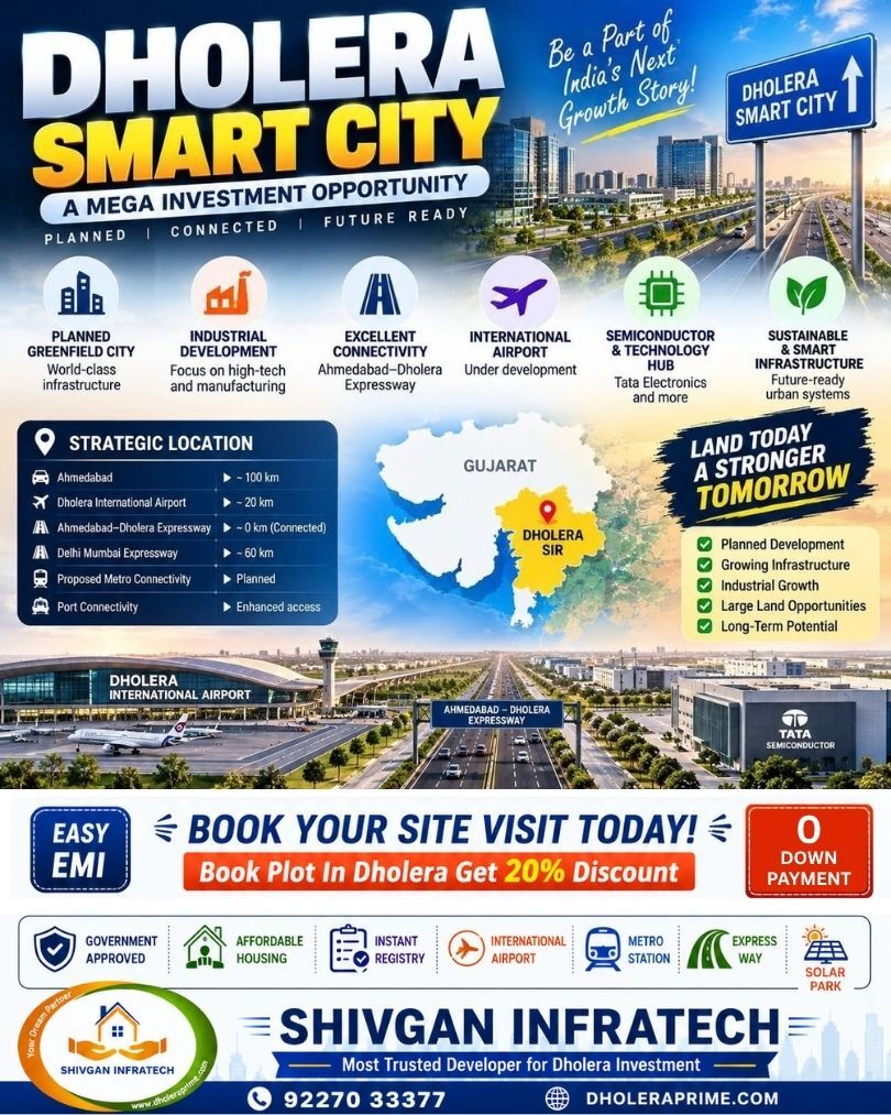 Ahmedabad, Residential Plots, Dholera Smart City: Invest In Tomorrow, Today