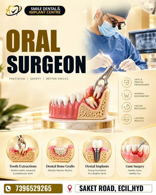 Hyderabad, Dental, Oral Surgeon In AS Rao Nagar | Best Dentist Near Me | Smile Dental And Implant Centre