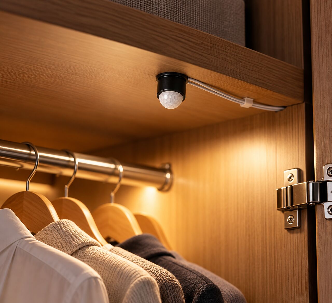 Noida, Electronics, Wardrobe Sensor Light Connection: Cabinet Lighting Wiring Guide