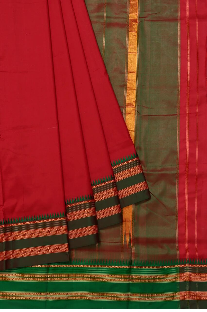 Visakhapatnam, Businesses For Sale, Traditional Plain Maroon Silk Saree | Mavuris