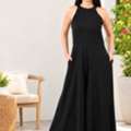 INR 729,  Sleeveless Jumpsuit Women Slim Fit Party Look