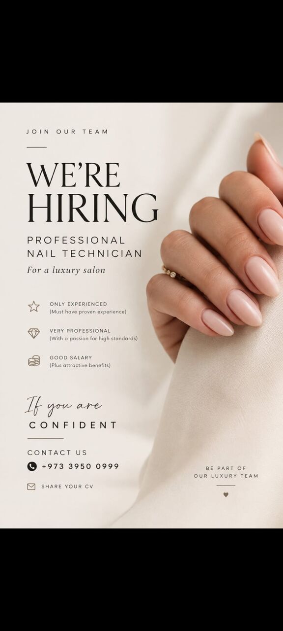 Manama, Jobs, Nail Technician